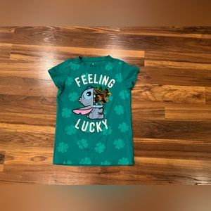 Stitch feeling lucky reversible sequins t shirt size small women DISNEY